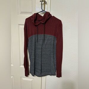 Urban Pipeline Maroon Hooded Top